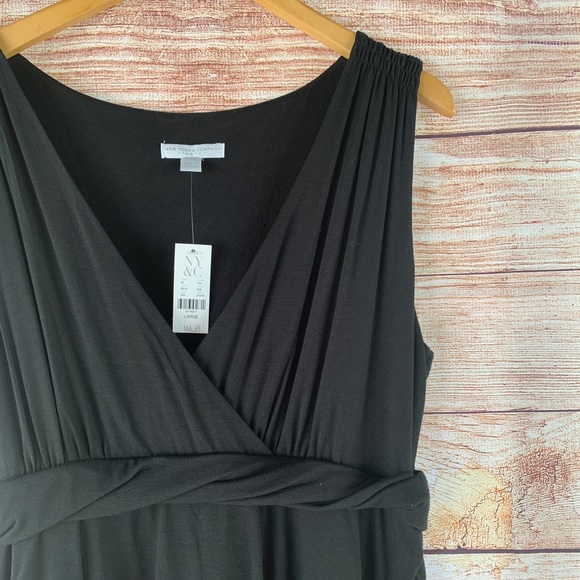 2/$20 or 3/$25 V Neck Tank Black Dress Sz LG NWT - Picture 2 of 5